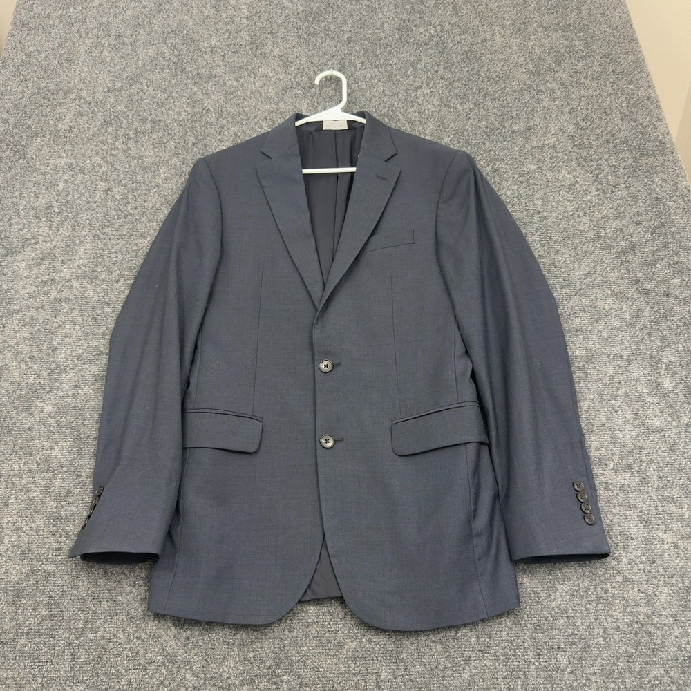 Jos A Bank Suit Jacket Mens 39 Long Gray Wool Traveler Slim Fit Professional